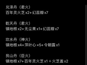揭秘飞剑降尘丹丹方 炼制开启仙途的神秘钥匙
