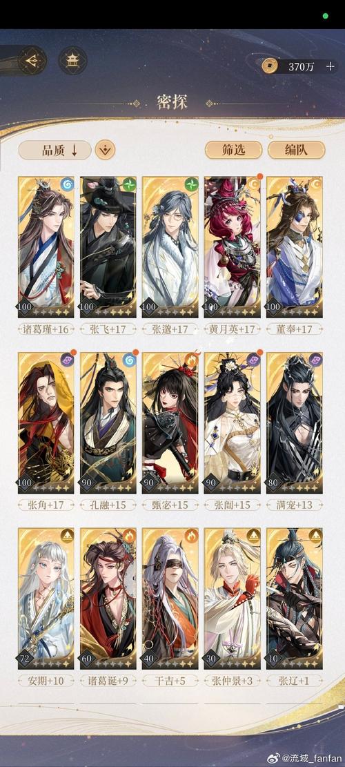 云梦四时歌主流阵容搭配大全